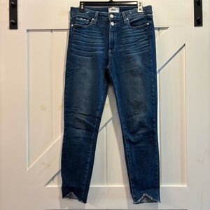 PAIGE Hoxton Ankle Raw Edge Skinny Jeans